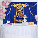 Tief Blau Wenig Prinz Baby Dusche Hintergrund